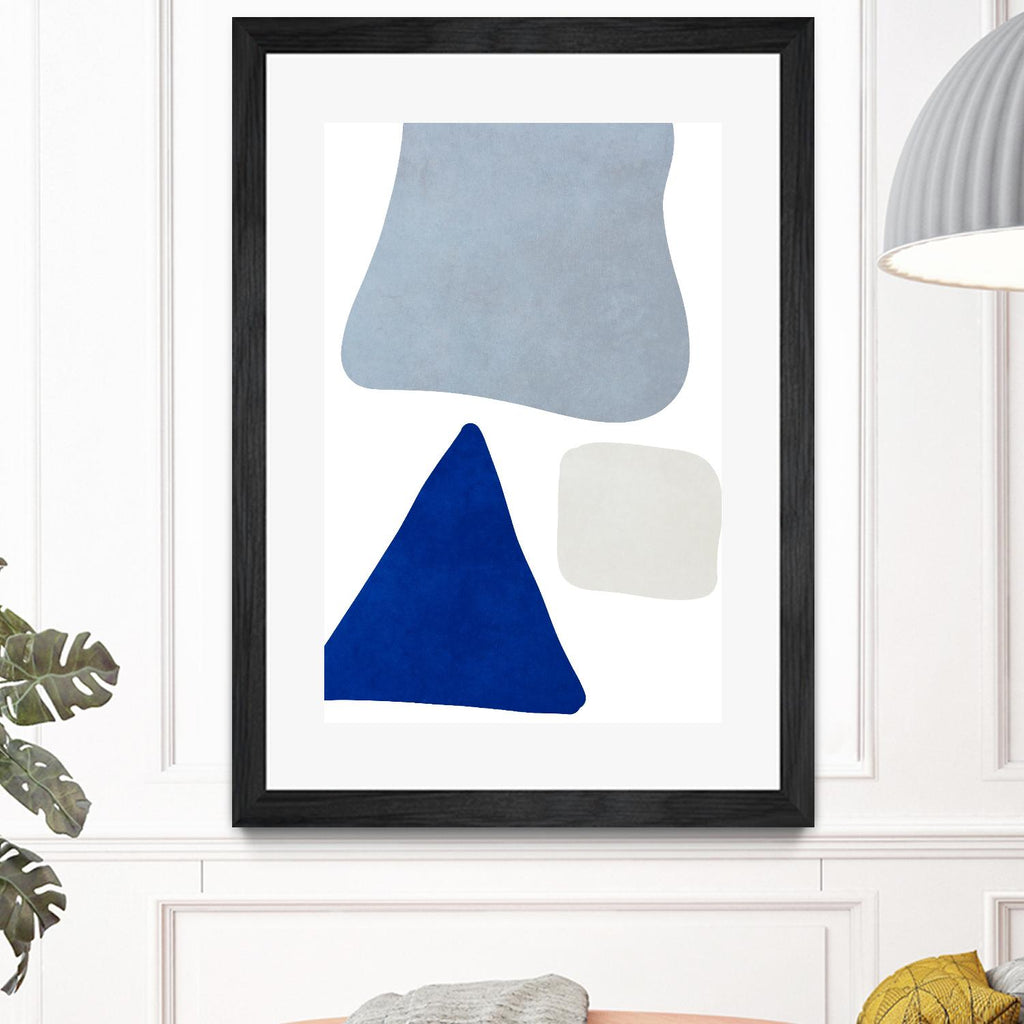 Blue Simple Shapes I by Sd Graphics Studio on GIANT ART - abstract 
