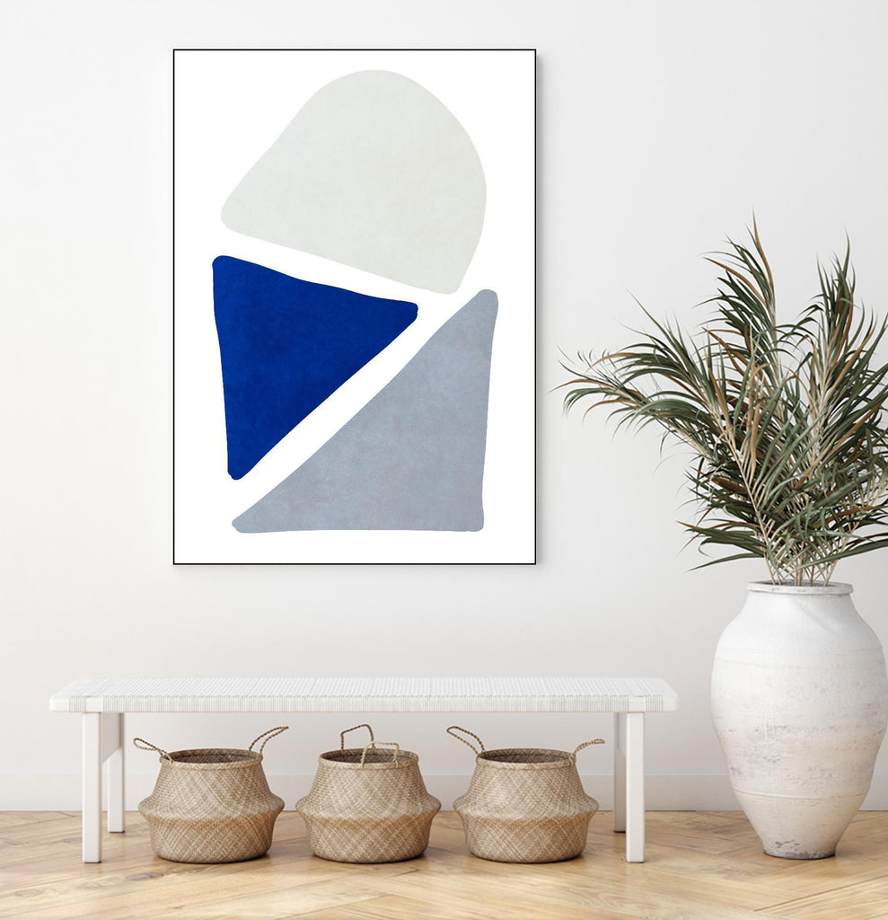 Blue Simple Shapes II by Sd Graphics Studio on GIANT ART - abstract 