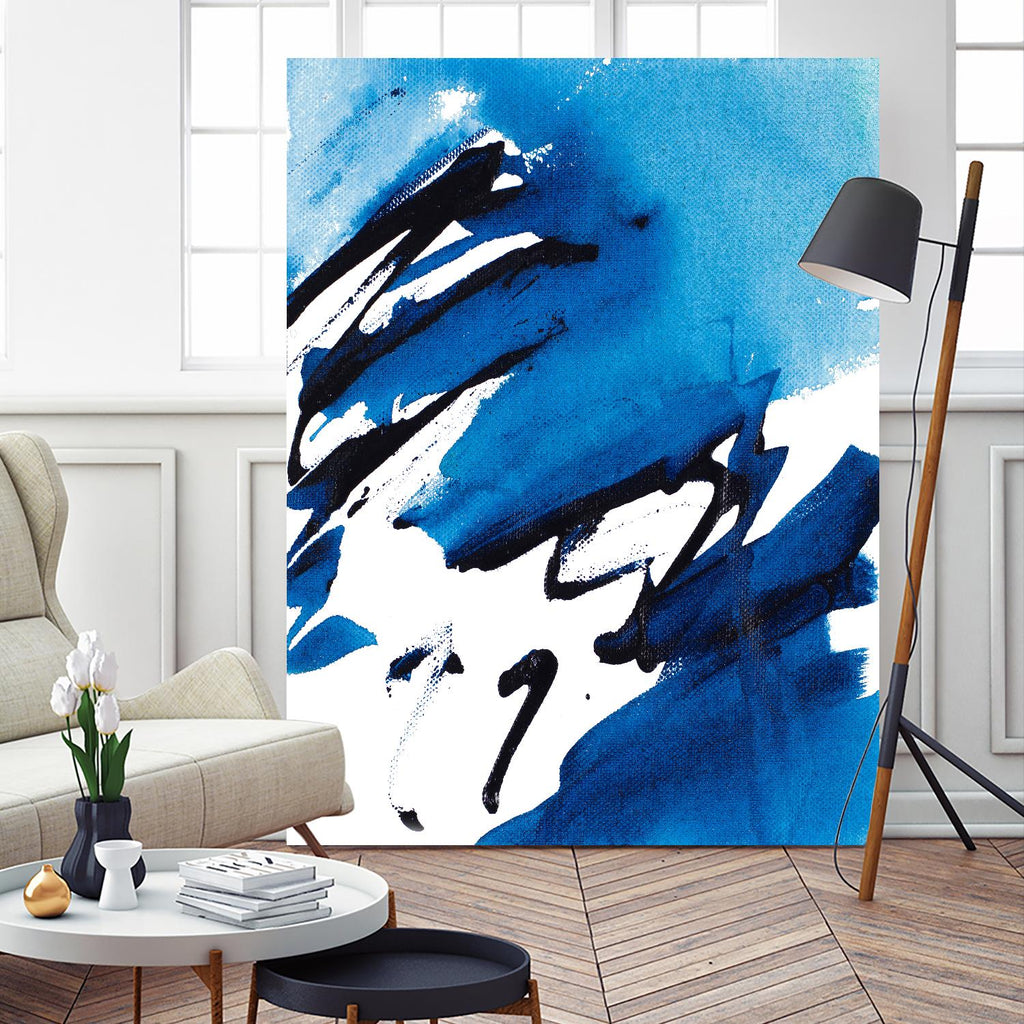 No Time Like the Present I by Lanie Loreth on GIANT ART - blue Abstract