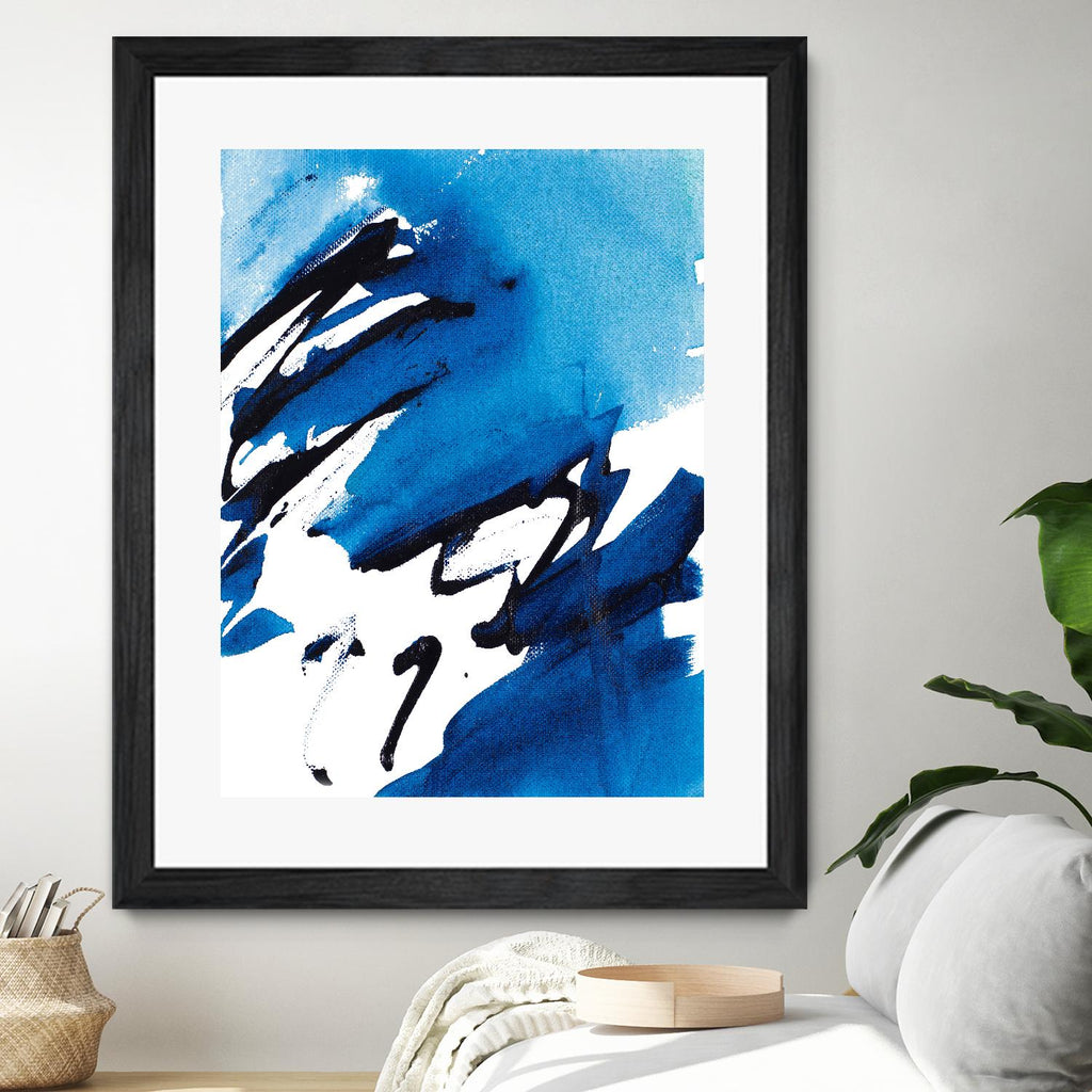No Time Like the Present I de Lanie Loreth sur GIANT ART - bleu Abstrait
