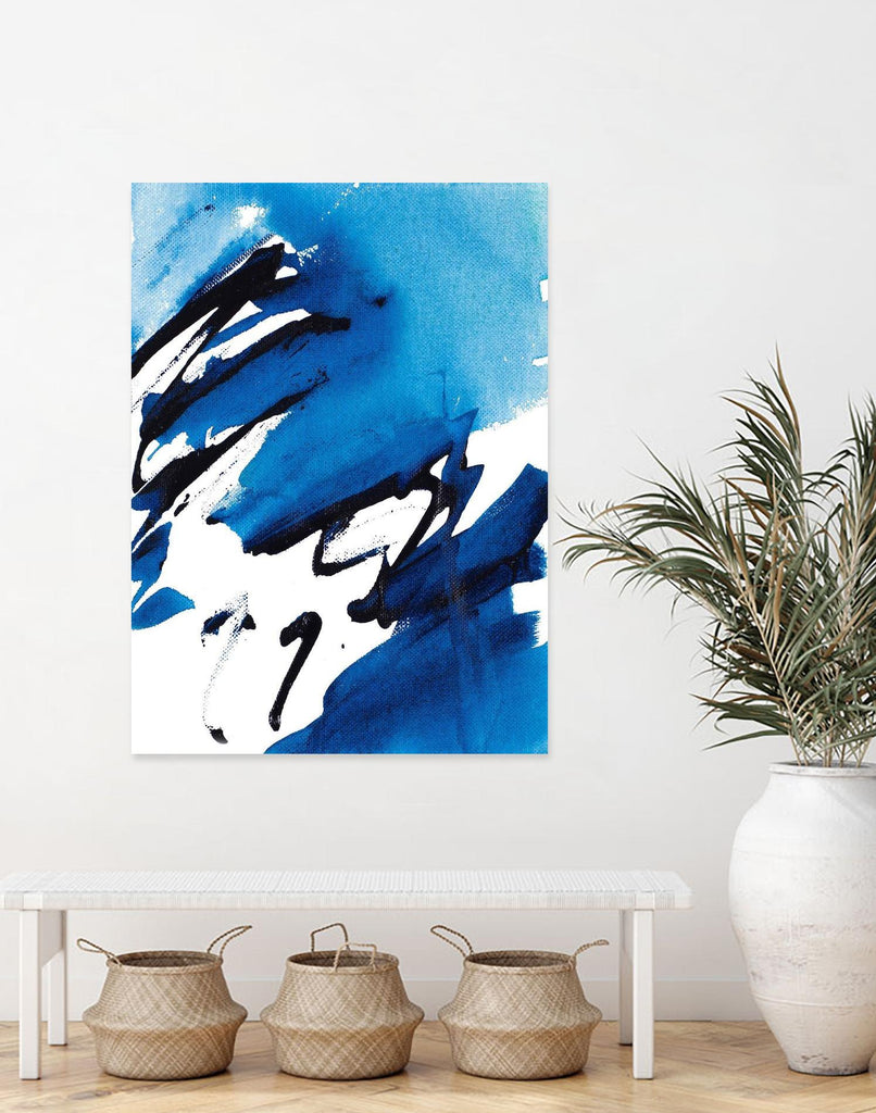 No Time Like the Present I de Lanie Loreth sur GIANT ART - bleu Abstrait
