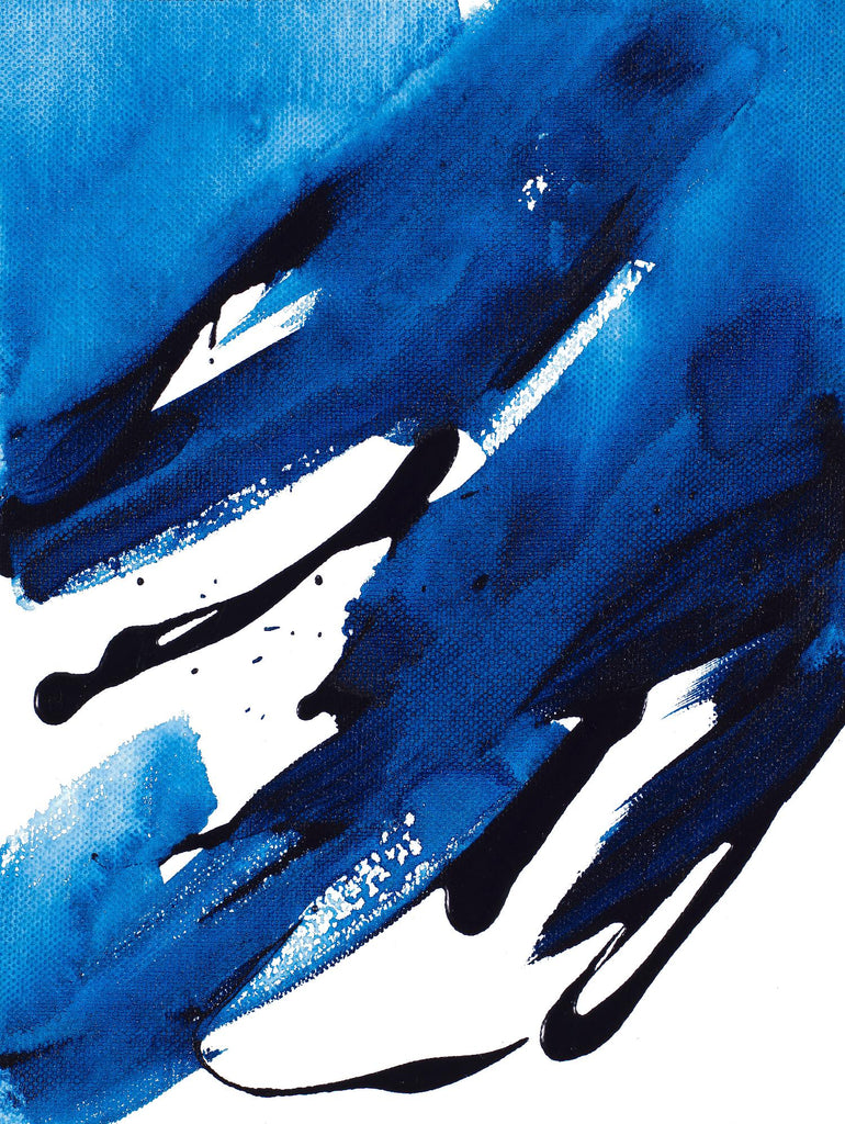 No Time Like the Present II par Lanie Loreth sur GIANT ART - bleu Abstrait