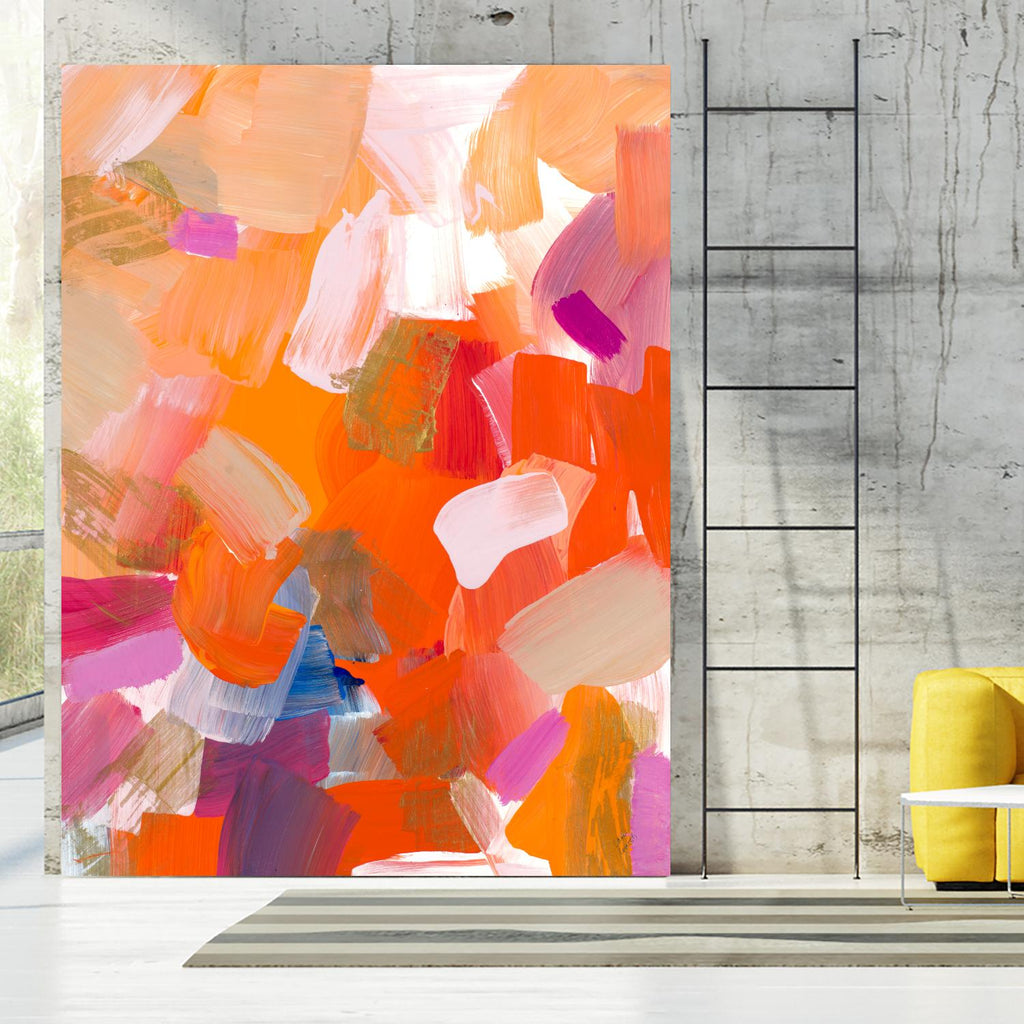 Confetti Petals by Lanie Loreth on GIANT ART - orange abstract