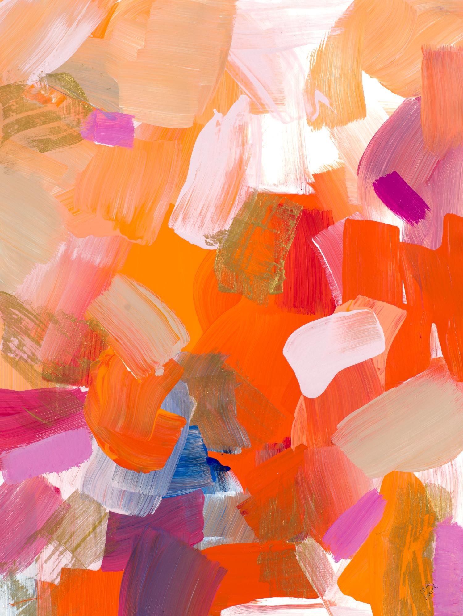 Confetti Petals by Lanie Loreth on GIANT ART - orange abstract