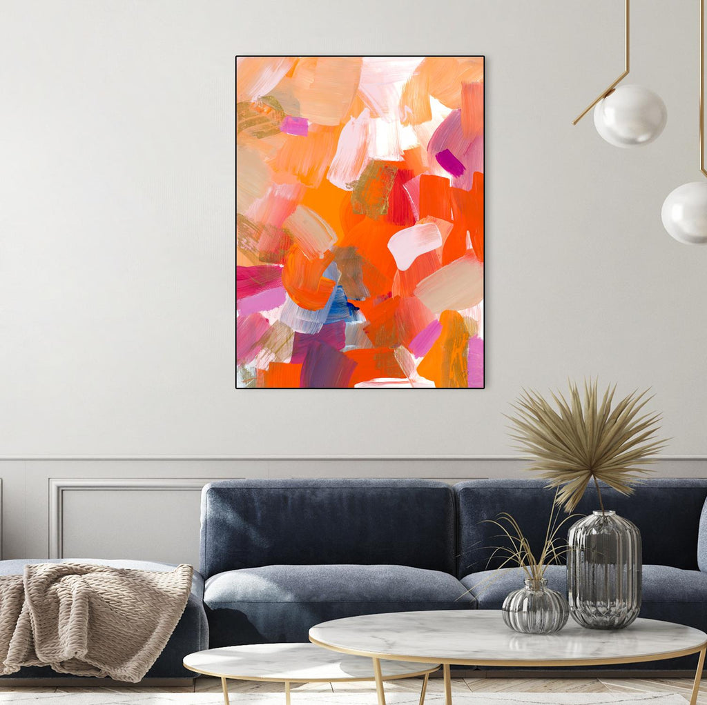 Confetti Petals by Lanie Loreth on GIANT ART - orange abstract