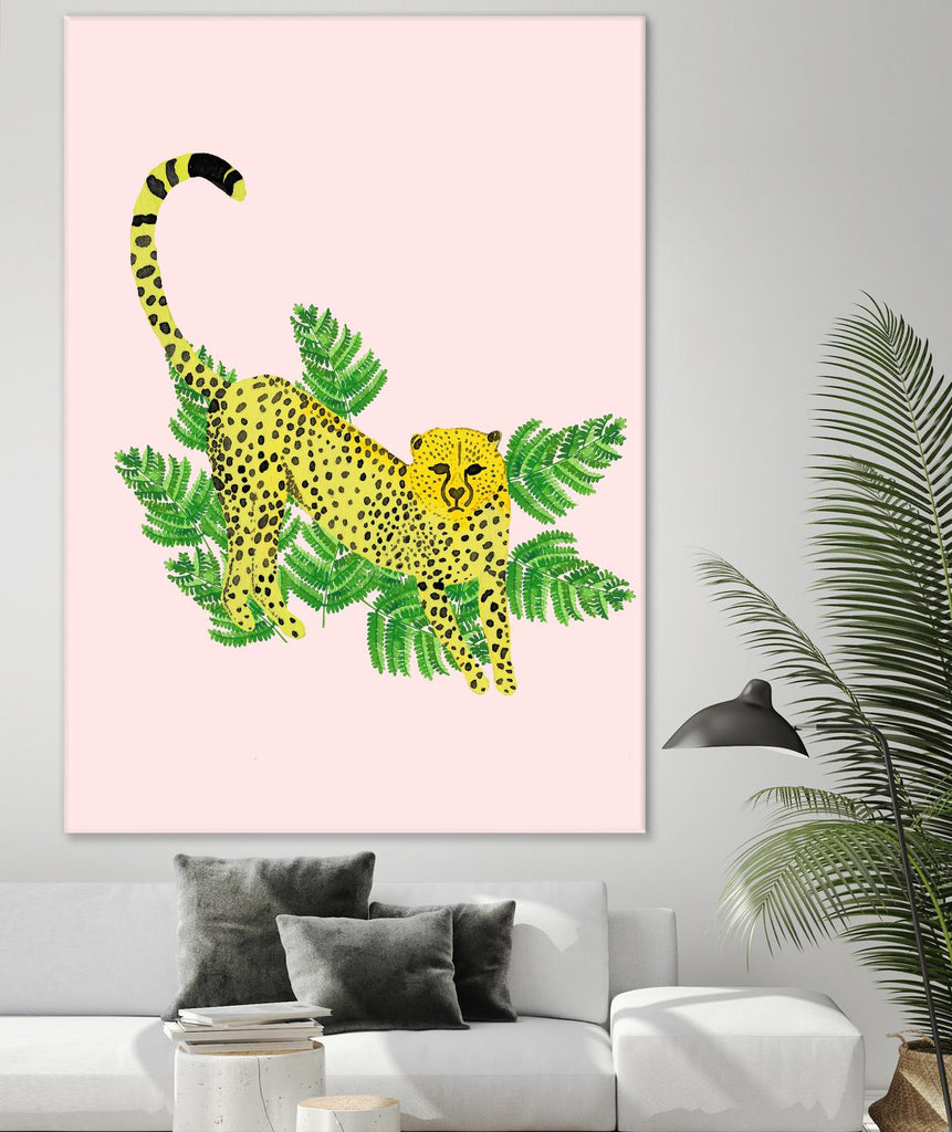 Cheetah on the Lookout I par Jen Bucheli sur GIANT ART - multi wildlife