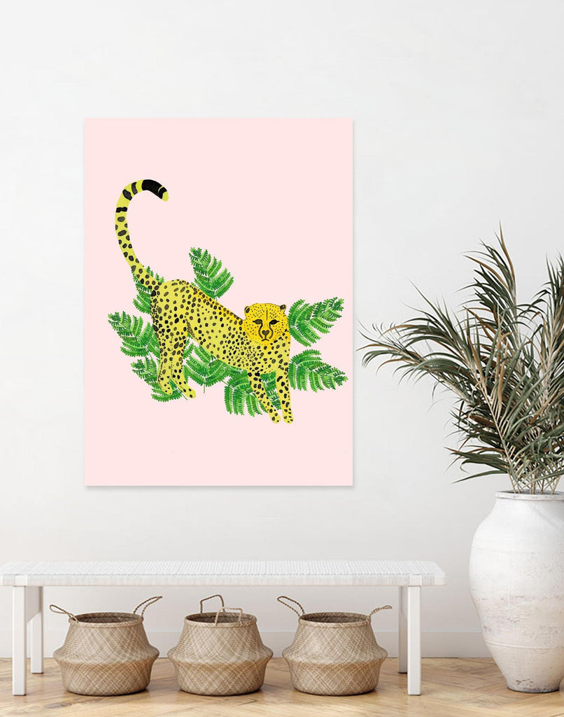 Cheetah on the Lookout I par Jen Bucheli sur GIANT ART - multi wildlife