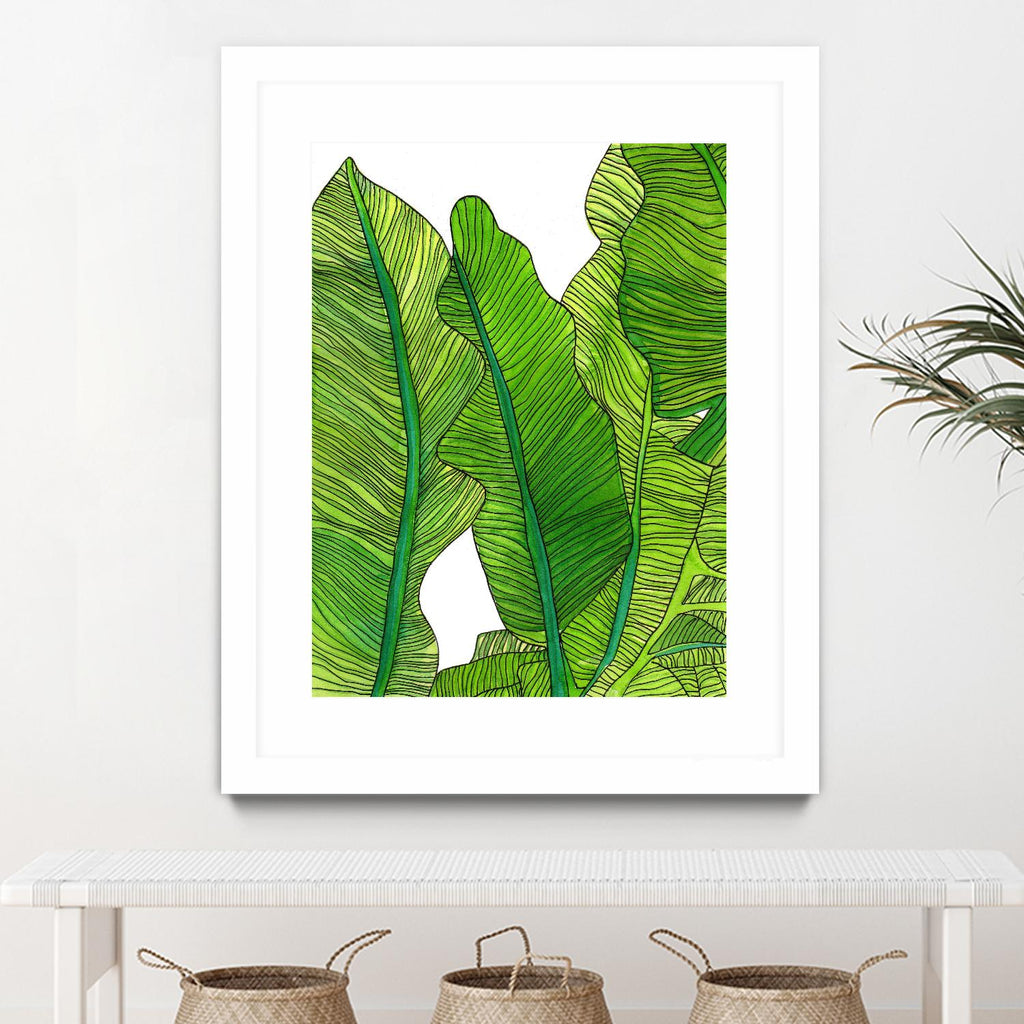 Feuilles de la jungle par Jen Bucheli sur GIANT ART - feuilles florales