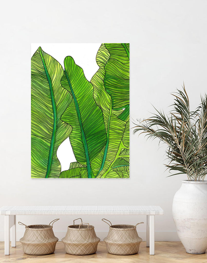 Feuilles de la jungle par Jen Bucheli sur GIANT ART - feuilles florales