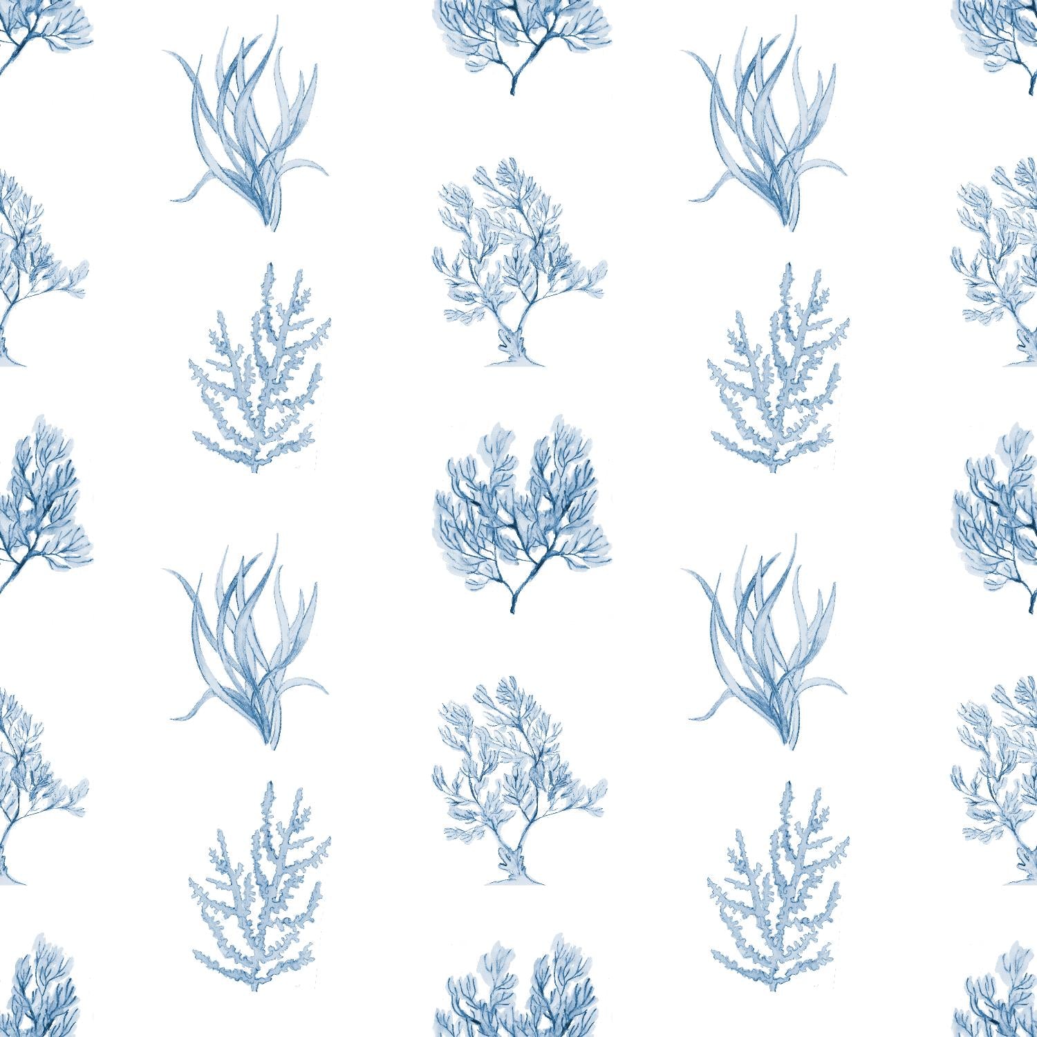 Blue Seagrass Pattern by Lanie Loreth on GIANT ART - coastal pattern