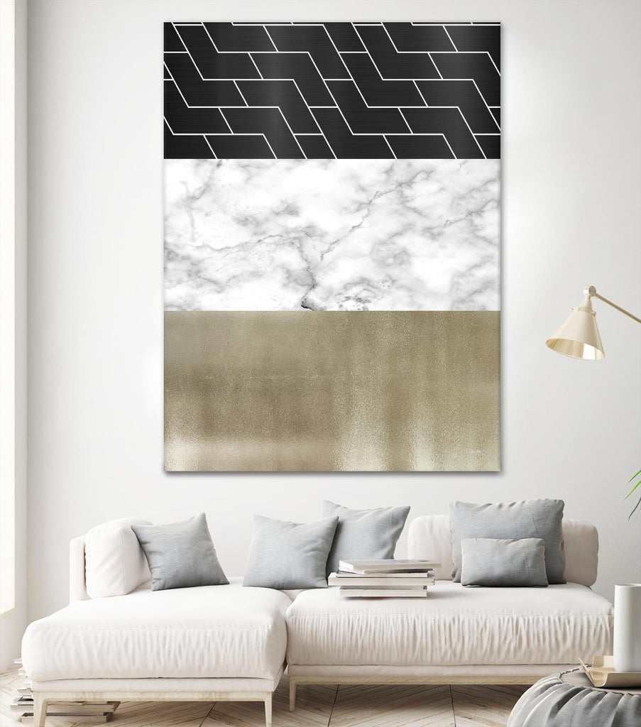 Many Layers I par Elizabeth Medley sur GIANT ART - abstrait noir