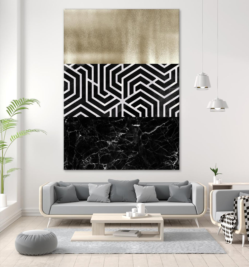 Many Layers II by Elizabeth Medley on GIANT ART - black abstract