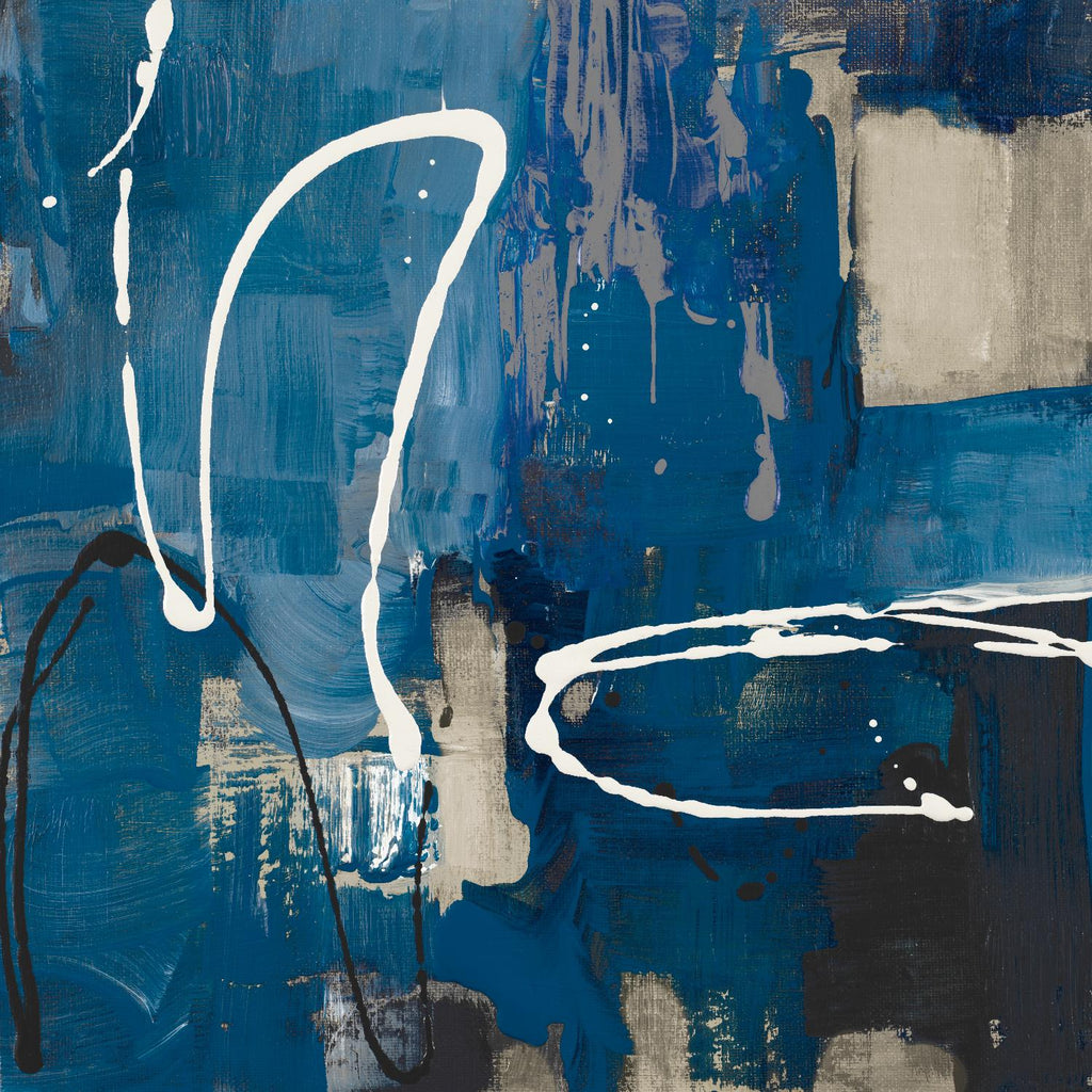 Indigo Retro de Lanie Loreth sur GIANT ART - Indigo abstract
