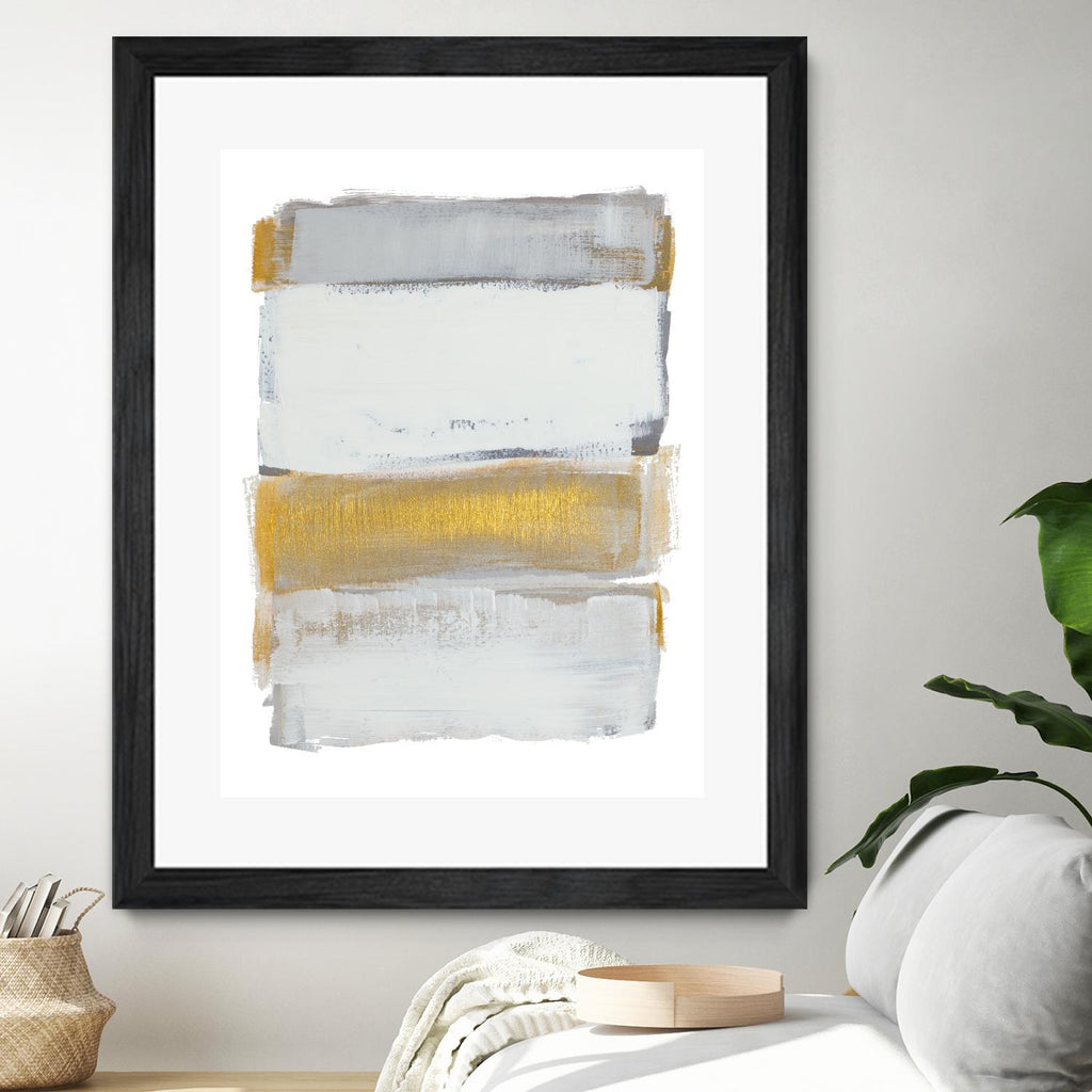 Shades of Golden Gray by Lanie Loreth on GIANT ART - gold abstract
