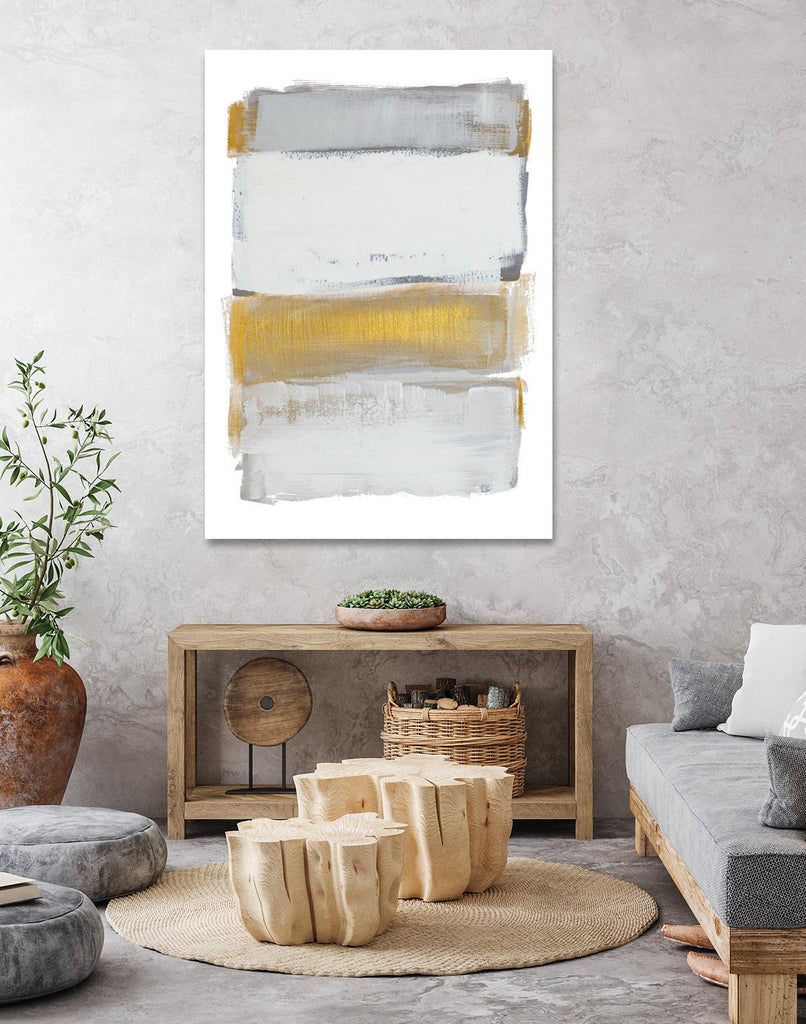 Shades of Golden Gray by Lanie Loreth on GIANT ART - gold abstract