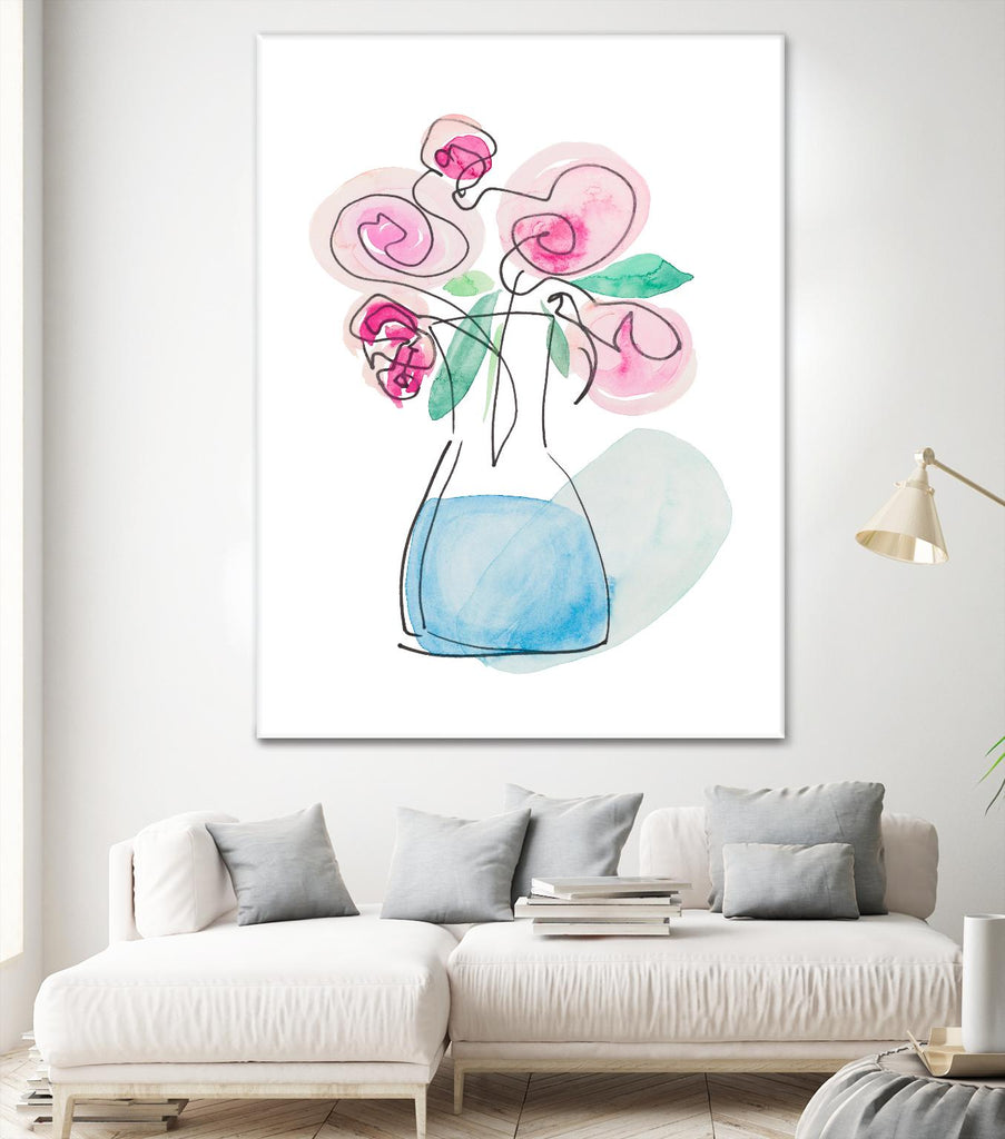 Simple Roses by Nola James on GIANT ART - multi floral