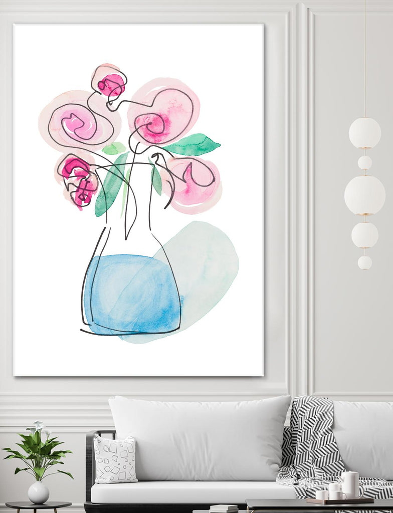 Simple Roses by Nola James on GIANT ART - multi floral