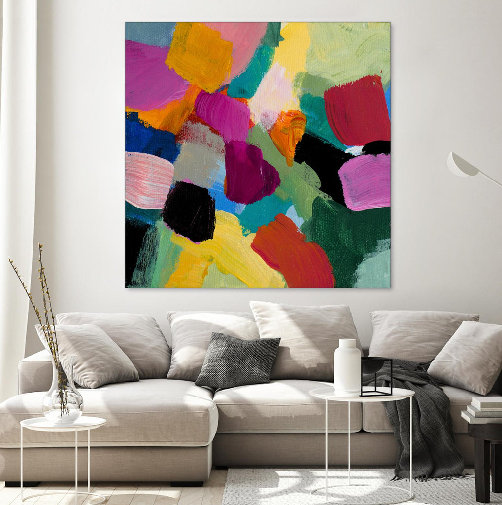Spring Confetti I by Lanie Loreth on GIANT ART - pink abstract