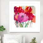 Red and Pink Flower Garden by Lanie Loreth on GIANT ART - red floral