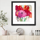 Red and Pink Flower Garden by Lanie Loreth on GIANT ART - red floral