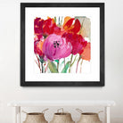 Red and Pink Flower Garden by Lanie Loreth on GIANT ART - red floral