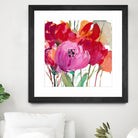 Red and Pink Flower Garden by Lanie Loreth on GIANT ART - red floral