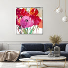 Red and Pink Flower Garden by Lanie Loreth on GIANT ART - red floral