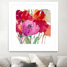 Red and Pink Flower Garden by Lanie Loreth on GIANT ART - red floral