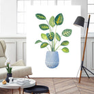 Croton In Blue Pot by Lanie Loreth on GIANT ART - floral southwestern and western