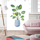 Croton In Blue Pot by Lanie Loreth on GIANT ART - floral southwestern and western