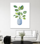 Croton In Blue Pot by Lanie Loreth on GIANT ART - floral southwestern and western
