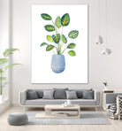 Croton In Blue Pot by Lanie Loreth on GIANT ART - floral southwestern and western