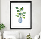 Croton In Blue Pot by Lanie Loreth on GIANT ART - floral southwestern and western