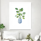 Croton In Blue Pot by Lanie Loreth on GIANT ART - floral southwestern and western
