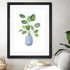 Croton In Blue Pot by Lanie Loreth on GIANT ART - floral southwestern and western