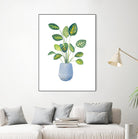 Croton In Blue Pot by Lanie Loreth on GIANT ART - floral southwestern and western