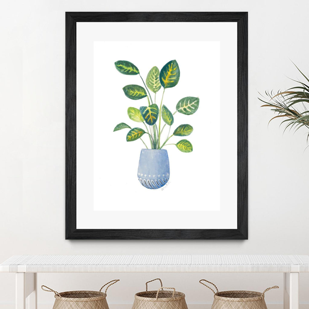 Croton In Blue Pot by Lanie Loreth on GIANT ART - floral southwestern and western
