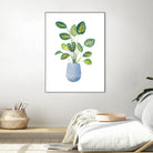 Croton In Blue Pot by Lanie Loreth on GIANT ART - floral southwestern and western