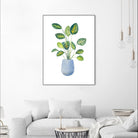 Croton In Blue Pot by Lanie Loreth on GIANT ART - floral southwestern and western