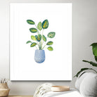Croton In Blue Pot by Lanie Loreth on GIANT ART - floral southwestern and western
