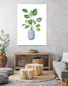 Croton In Blue Pot by Lanie Loreth on GIANT ART - floral southwestern and western