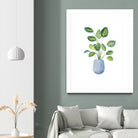 Croton In Blue Pot by Lanie Loreth on GIANT ART - floral southwestern and western