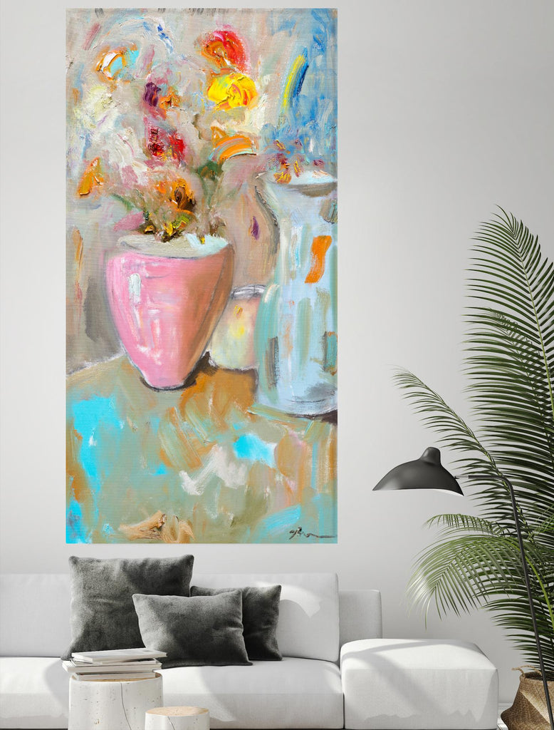 All About the Vase by Bradford Brenner on GIANT ART - muted tones floral & still life