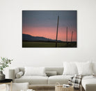 Pink Sky at Night by Nancy Crowell on GIANT ART - blue landscape