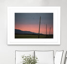 Pink Sky at Night by Nancy Crowell on GIANT ART - blue landscape