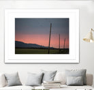 Pink Sky at Night by Nancy Crowell on GIANT ART - blue landscape