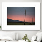 Pink Sky at Night by Nancy Crowell on GIANT ART - blue landscape