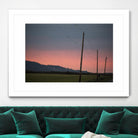 Pink Sky at Night by Nancy Crowell on GIANT ART - blue landscape