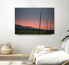Pink Sky at Night by Nancy Crowell on GIANT ART - blue landscape