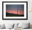 Pink Sky at Night by Nancy Crowell on GIANT ART - blue landscape